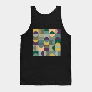 Squares Nordic Retro Vintage Abstract Pattern Tank Top